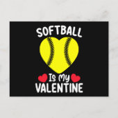 Softball is mijn Valentijnsdag sport Briefkaart (Voorkant)