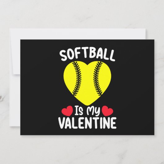 Softball is mijn Valentijnsdag sport Kaart (Voorkant)