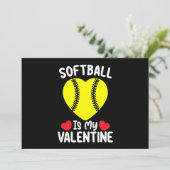 Softball is mijn Valentijnsdag sport Kaart (Staand voorkant)