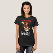 Softball is my Key to Happiness   Softball T-shirt (Voorkant volledig)