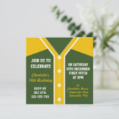 Softball Jersey Thered Party nodigt Sjabloon uit Kaart (Staand voorkant)