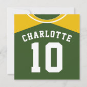 Softball Jersey Thered Party nodigt Sjabloon uit Kaart (Achterkant)