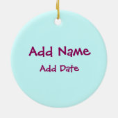 Softball Keramisch Ornament (Achterkant)