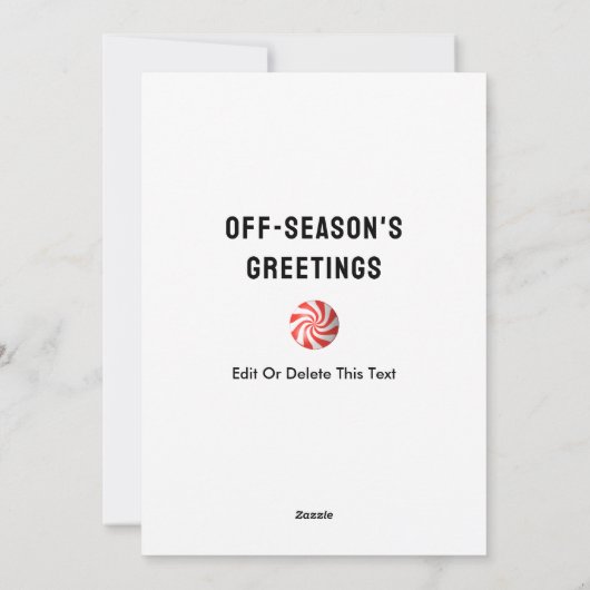 Softball kerst feestdagenkaart (Achterkant)