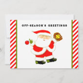 Softball kerst feestdagenkaart (Voorkant)