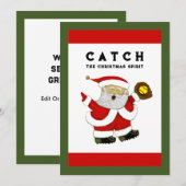 Softball kerst feestdagenkaart (Voorkant / Achterkant)