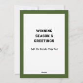 Softball kerst feestdagenkaart (Achterkant)