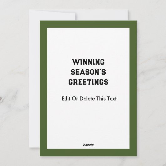 Softball kerst feestdagenkaart (Achterkant)