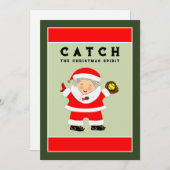 Softball kerst feestdagenkaart (Voorkant / Achterkant)