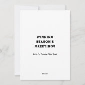 Softball kerst feestdagenkaart (Achterkant)