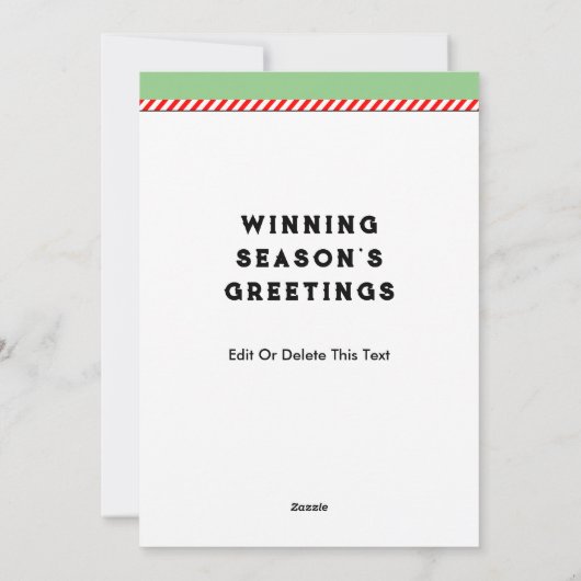 Softball kerst feestdagenkaart (Achterkant)