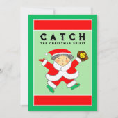 Softball kerst feestdagenkaart (Voorkant)