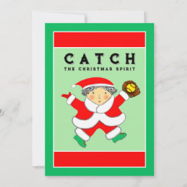 Softball kerst feestdagenkaart