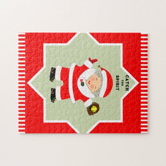 Softball kerst legpuzzel (Horizontaal)