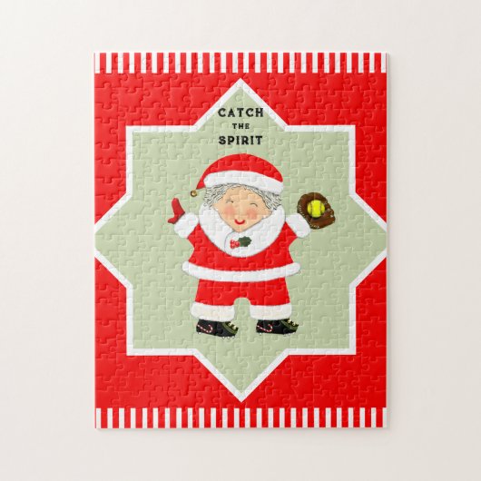 Softball kerst legpuzzel (Verticaal)