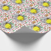 Softball-kerstcadeautje Cadeaupapier (Hoek)