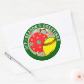 Softball-kerstfeestdag Gift Stickers (Envelop)