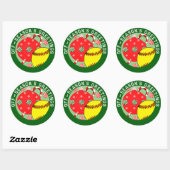 Softball-kerstfeestdag Gift Stickers (Vel)