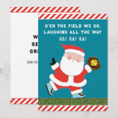 Softball-kerstfeestdag-Humor Feestdagenkaart (Voorkant / Achterkant)