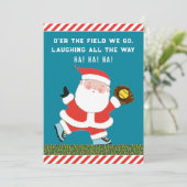 Softball-kerstfeestdag-Humor Feestdagenkaart (Staand voorkant)