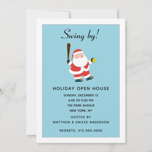 Softball-kerstfeestdag Kaart (Voorkant)