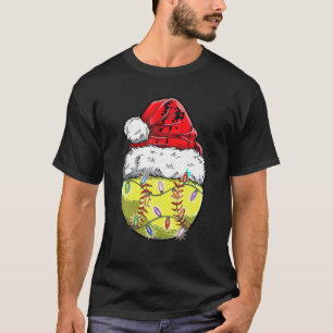 Softball-kerstkerstkerstkerstkerstkerstman met Fun T-shirt
