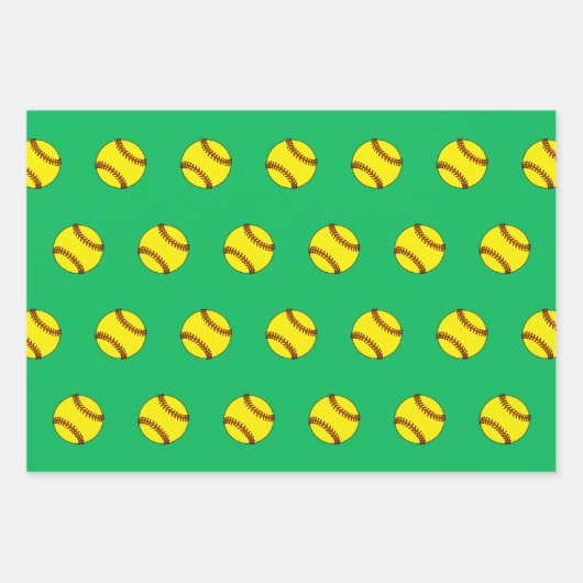 Softball Kerstmis Geschenk Verpakking Papier Inpakpapier Vel (Voorkant 2)