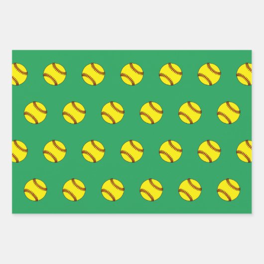 Softball Kerstmis Geschenk Verpakking Papier Inpakpapier Vel (Voorkant 2)