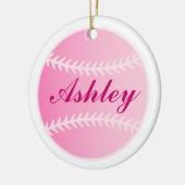 Softball-kerstversiering Keramisch Ornament (Links)