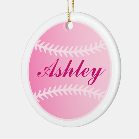 Softball-kerstversiering Keramisch Ornament (Links)