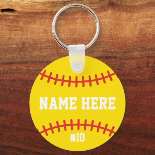 Softball Keychain Girls Team Cheap Athletes Player (Voorkant)