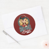 Softball Legend Ronde Sticker (Envelop)