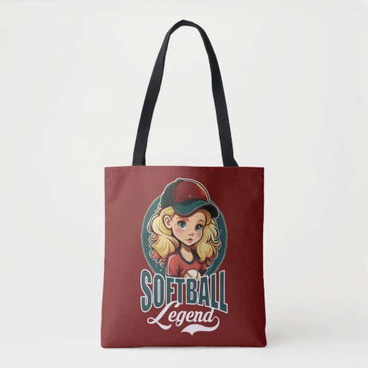 Softball Legend Tote Bag (Voorkant)