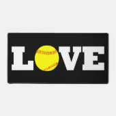 Softball Liefde Fastpitch Softball Speler of Coach Bureaumat (Voorkant)