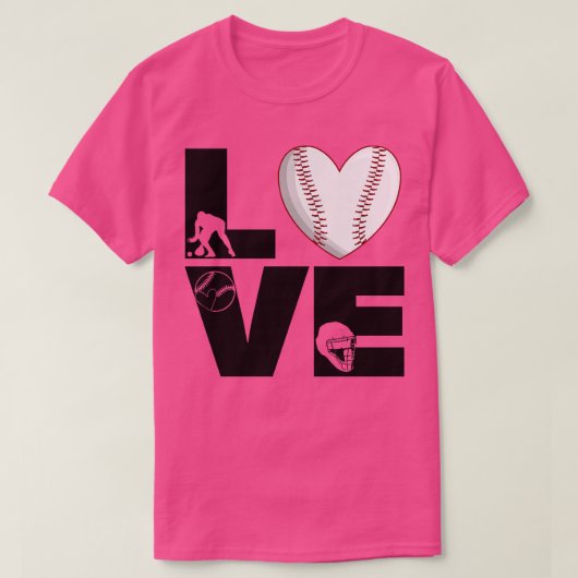 Softball LIEFDE Grappig 12 T-shirt (Design voorkant)