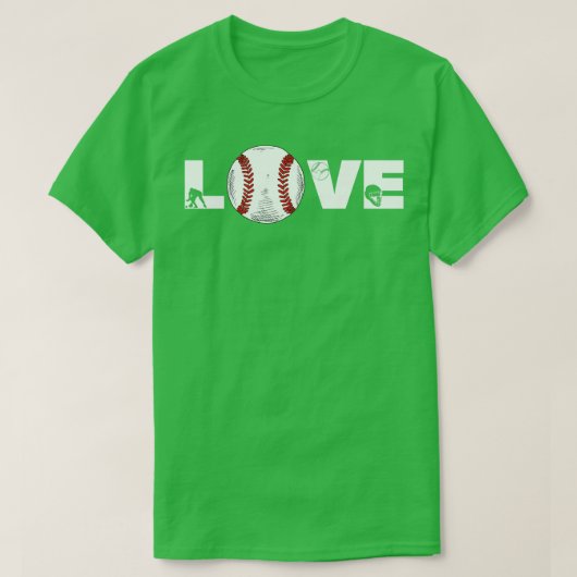 Softball LIEFDE Grappig 3 T-shirt (Design voorkant)