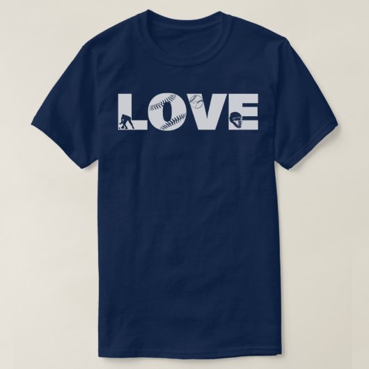 Softball LIEFDE Grappig 5 T-shirt (Design voorkant)