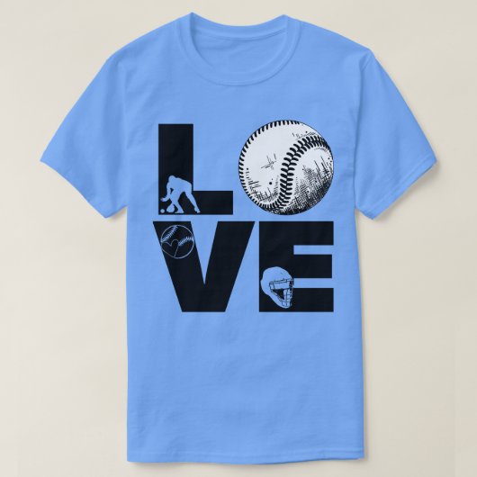 Softball LIEFDE Grappig 8 T-shirt (Design voorkant)
