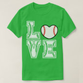 Softball LIEFDE Grappig 9 T-shirt (Design voorkant)