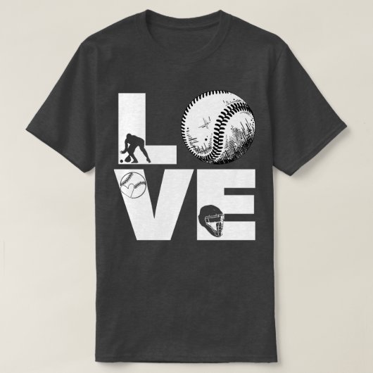 Softball LIEFDE Grappig 9 T-shirt (Design voorkant)