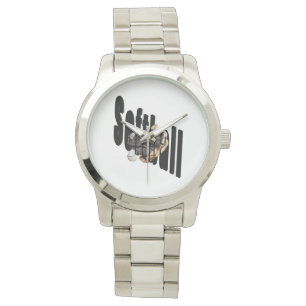 Softball-Logo en handschoenen, Horloge
