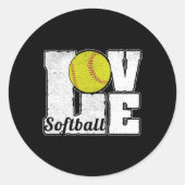 SOFTBALL LOKKEN RONDE STICKER (Voorkant)