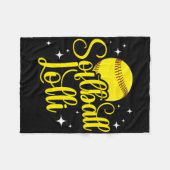 Softball Lolli Of A Softball Player Lolli  Fleece Deken (Voorkant (Horizontaal))