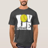 SOFTBALL LOVE gift T-shirt (Voorkant)