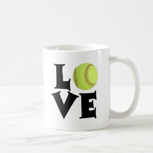 Softball Love Koffiemok (Rechts)