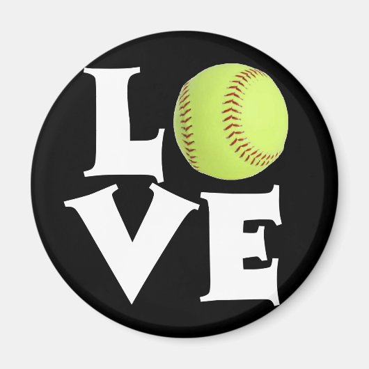 Softball Love Magneet (Voorkant)