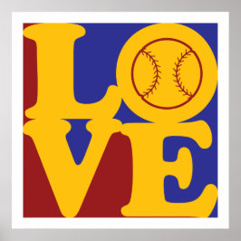Softball Love Poster