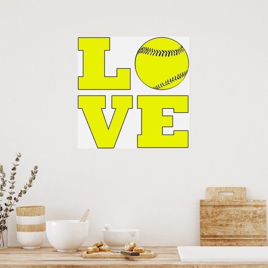 Softball Love Poster (Keuken)