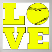 Softball Love Poster (Voorkant)