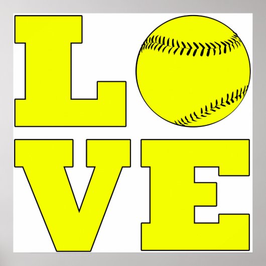 Softball Love Poster (Voorkant)